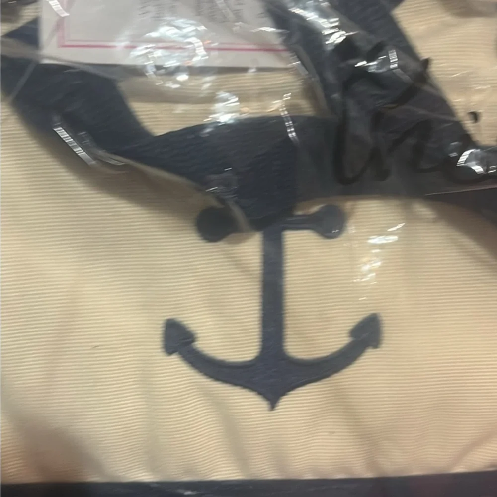 Thirty-One Navy and Cream Anchor Tote